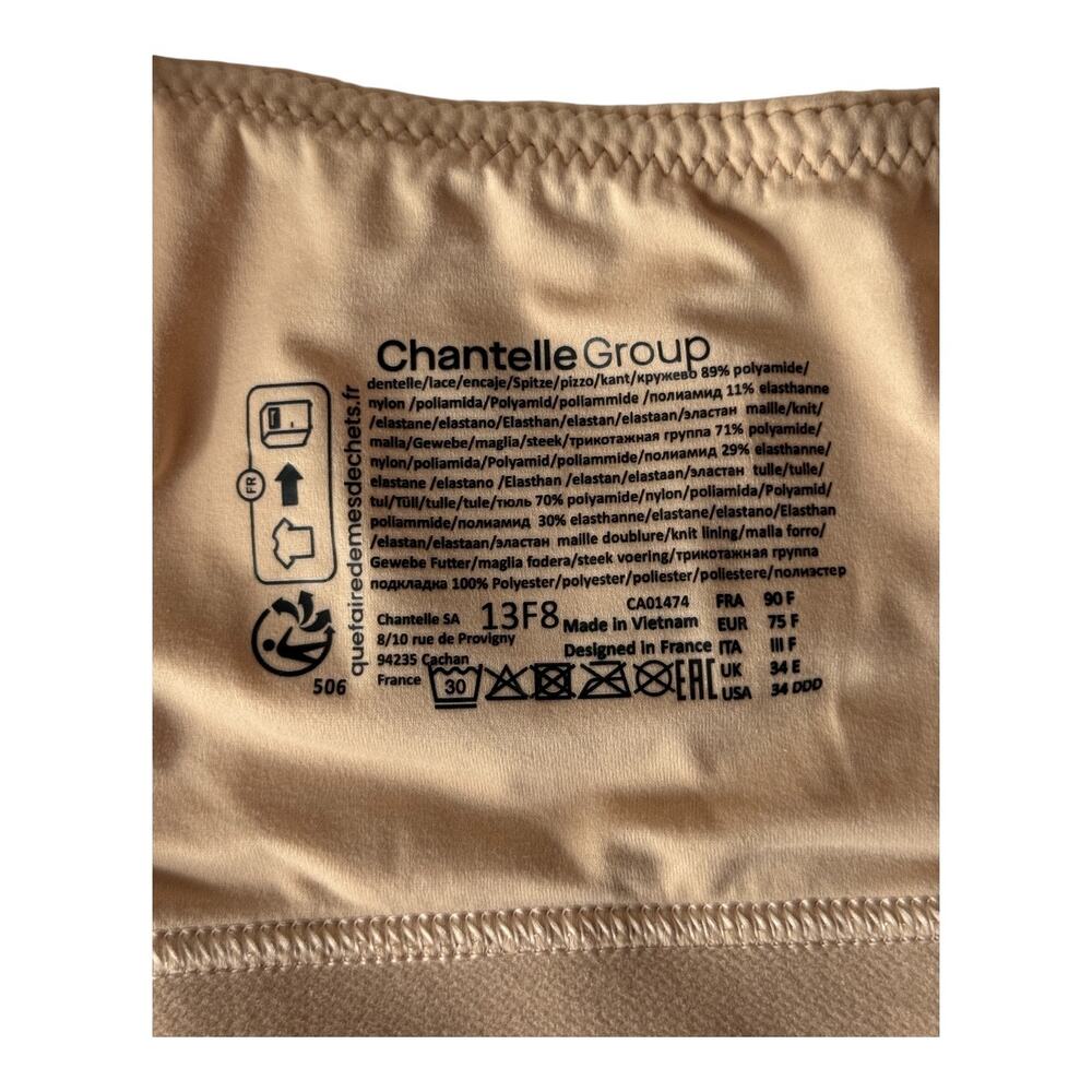 Chantelle 13F8 Norah Supportive Wireless bra nude size 34DDD 34F - Picture 5 of 6